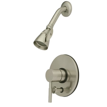 KINGSTON BRASS Shower Faucet, Brushed Nickel, Wall Mount KB86980DLSO